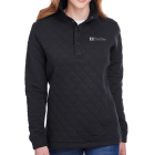 J America Ladies Quilted Snap Pullover