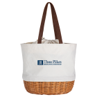 Coronado Canvas and Willow Basket Tote Coronado Canvas and Willow Basket Tote