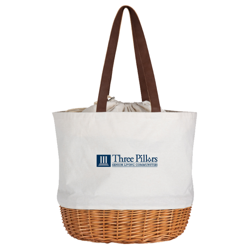 Coronado Canvas and Willow Basket Tote Coronado Canvas and Willow Basket Tote
